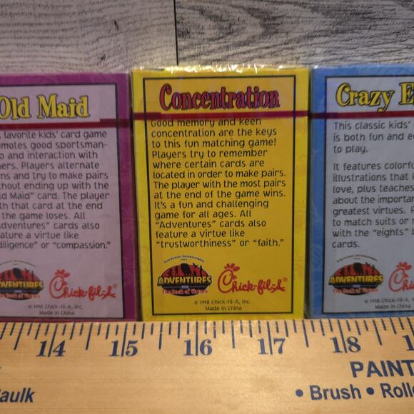 Vtg 1998 Chick-Fil-A Child Card Games Lot of 3 - Picture 7 of 13